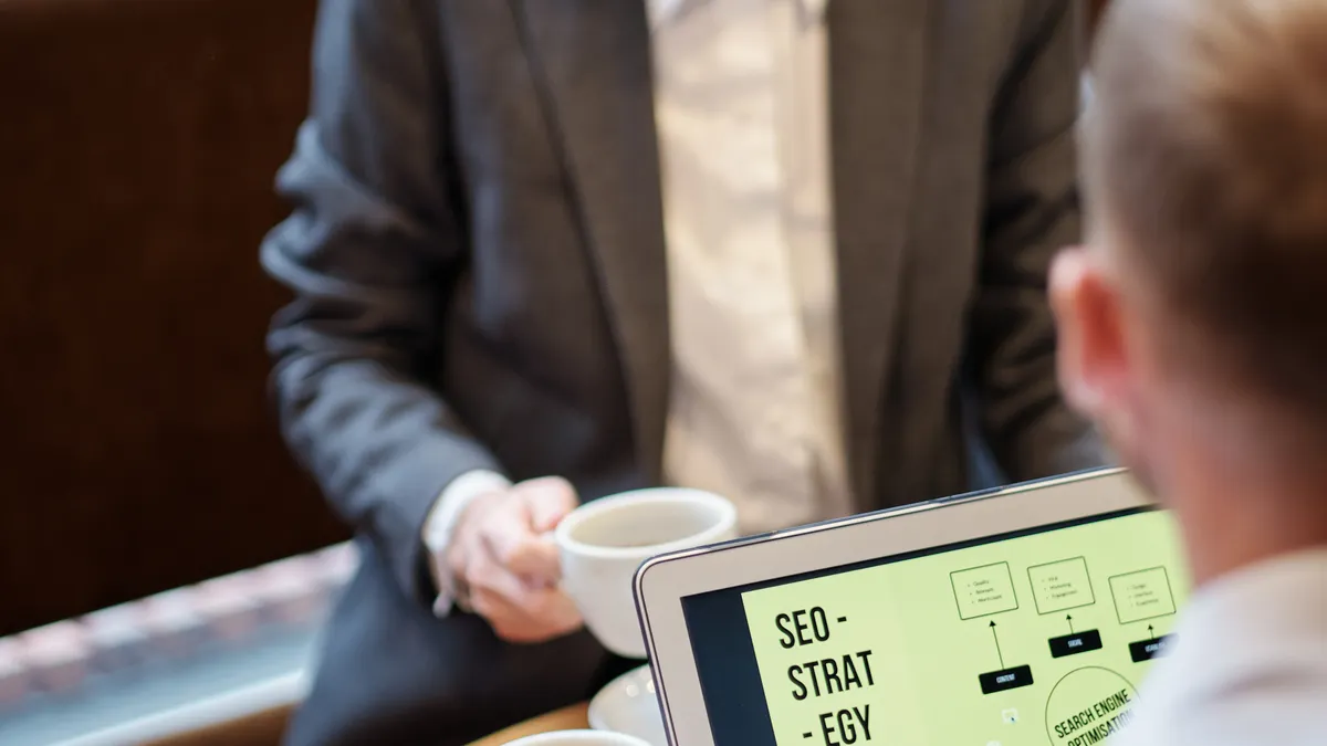 AI SEO strategy for small business owners — The Complete Guide — Business Meeting with Espresso