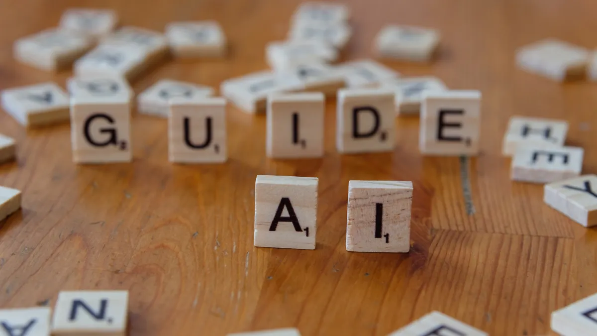 How to use AI to refresh old blog posts for SEO — Guide and AI Text Blocks on Wooden Surface